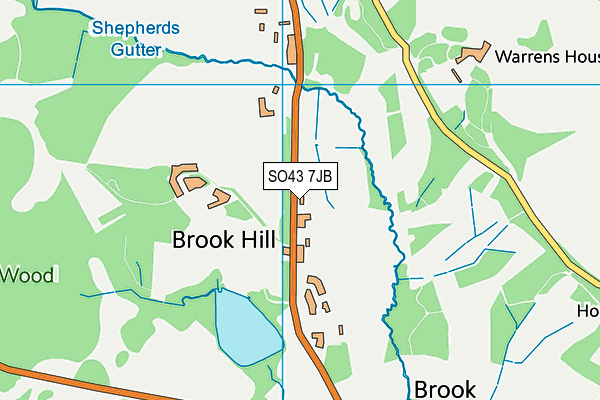 SO43 7JB map - OS VectorMap District (Ordnance Survey)
