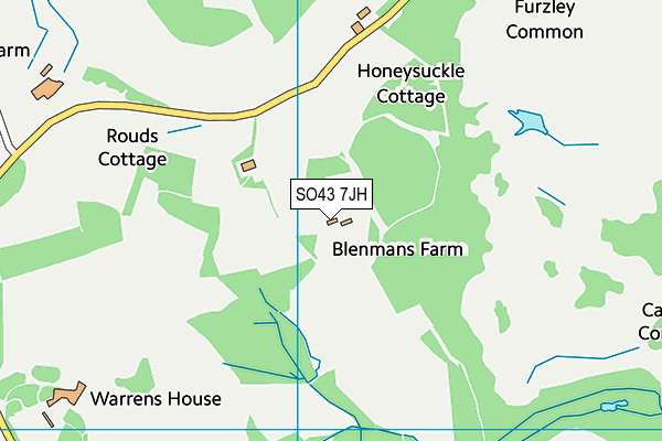 SO43 7JH map - OS VectorMap District (Ordnance Survey)