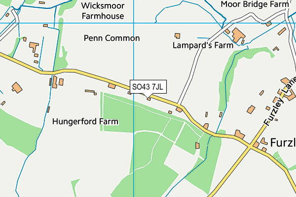 SO43 7JL map - OS VectorMap District (Ordnance Survey)