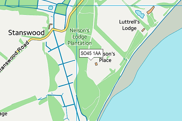 SO45 1AA map - OS VectorMap District (Ordnance Survey)