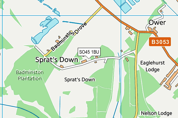 SO45 1BU map - OS VectorMap District (Ordnance Survey)