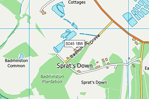 SO45 1BW map - OS VectorMap District (Ordnance Survey)