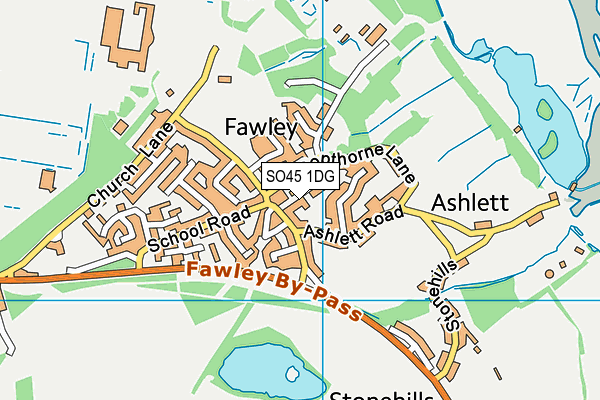 SO45 1DG map - OS VectorMap District (Ordnance Survey)