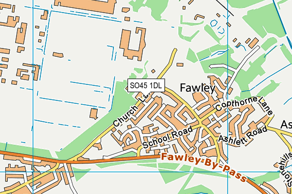 SO45 1DL map - OS VectorMap District (Ordnance Survey)