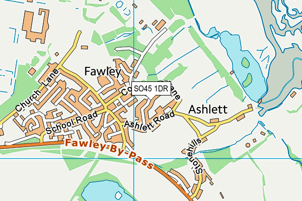 SO45 1DR map - OS VectorMap District (Ordnance Survey)