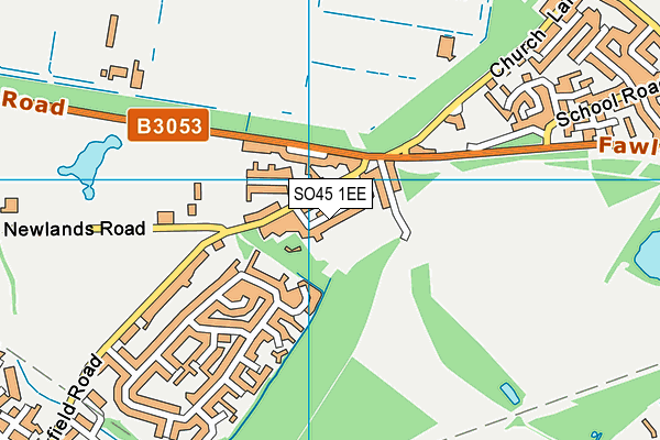 SO45 1EE map - OS VectorMap District (Ordnance Survey)