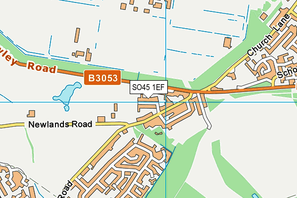 SO45 1EF map - OS VectorMap District (Ordnance Survey)