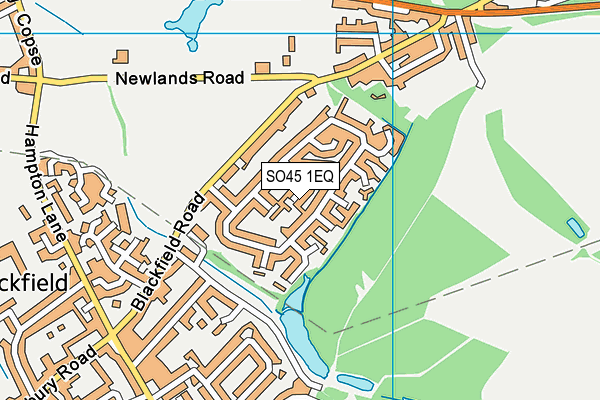 SO45 1EQ map - OS VectorMap District (Ordnance Survey)