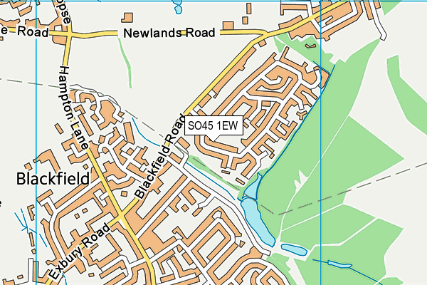 SO45 1EW map - OS VectorMap District (Ordnance Survey)