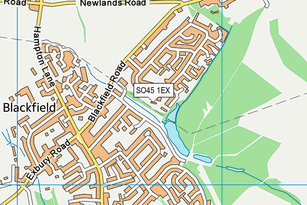 SO45 1EX map - OS VectorMap District (Ordnance Survey)