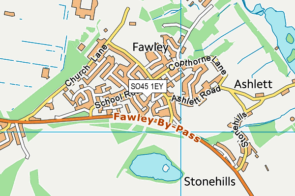 SO45 1EY map - OS VectorMap District (Ordnance Survey)