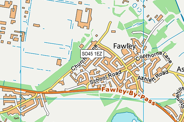 SO45 1EZ map - OS VectorMap District (Ordnance Survey)