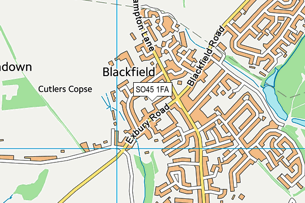 SO45 1FA map - OS VectorMap District (Ordnance Survey)
