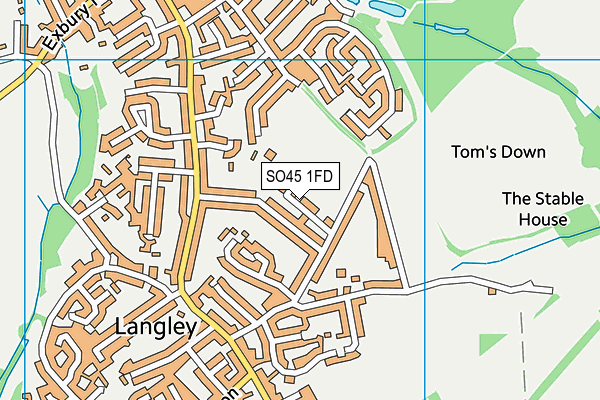 Queen Elizabeth Ii Recreation Ground (Blackfield) map (SO45 1FD) - OS VectorMap District (Ordnance Survey)