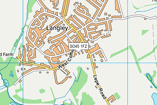 SO45 1FZ map - OS VectorMap District (Ordnance Survey)