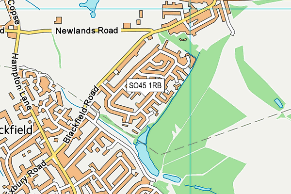 SO45 1RB map - OS VectorMap District (Ordnance Survey)
