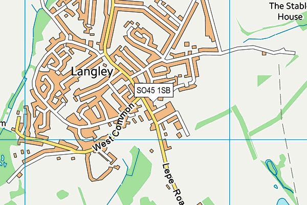 SO45 1SB map - OS VectorMap District (Ordnance Survey)