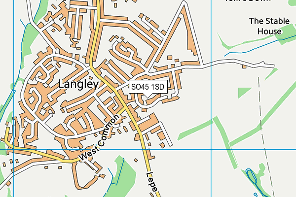 SO45 1SD map - OS VectorMap District (Ordnance Survey)