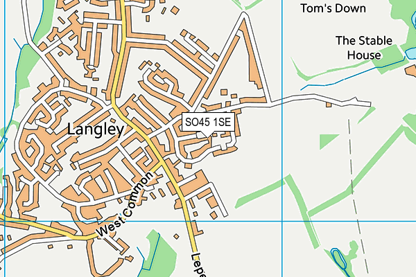 SO45 1SE map - OS VectorMap District (Ordnance Survey)