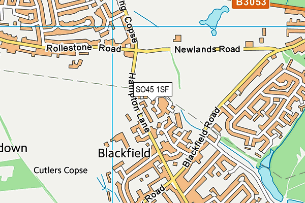 SO45 1SF map - OS VectorMap District (Ordnance Survey)