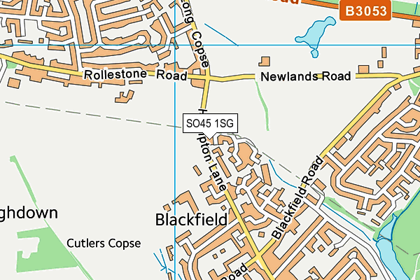 SO45 1SG map - OS VectorMap District (Ordnance Survey)