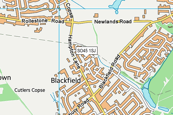 SO45 1SJ map - OS VectorMap District (Ordnance Survey)