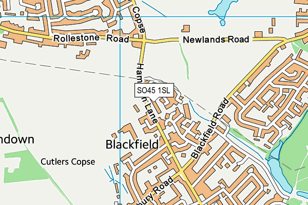 SO45 1SL map - OS VectorMap District (Ordnance Survey)