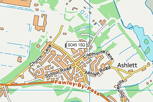 SO45 1SQ map - OS VectorMap District (Ordnance Survey)