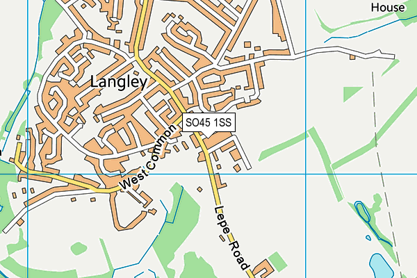 SO45 1SS map - OS VectorMap District (Ordnance Survey)