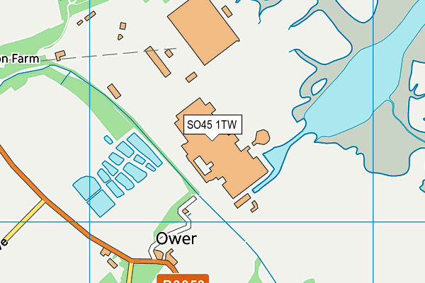 SO45 1TW map - OS VectorMap District (Ordnance Survey)