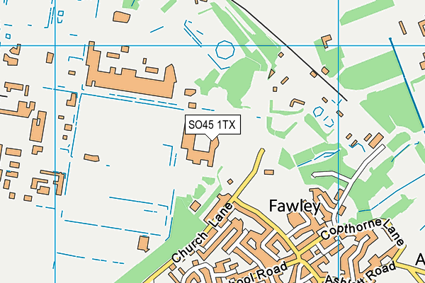 SO45 1TX map - OS VectorMap District (Ordnance Survey)