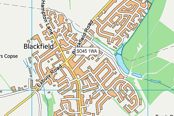 SO45 1WA map - OS VectorMap District (Ordnance Survey)