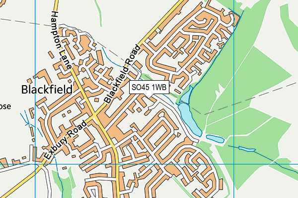 SO45 1WB map - OS VectorMap District (Ordnance Survey)