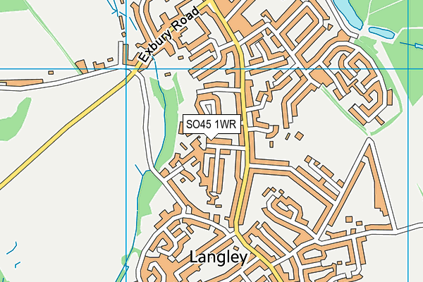 SO45 1WR map - OS VectorMap District (Ordnance Survey)
