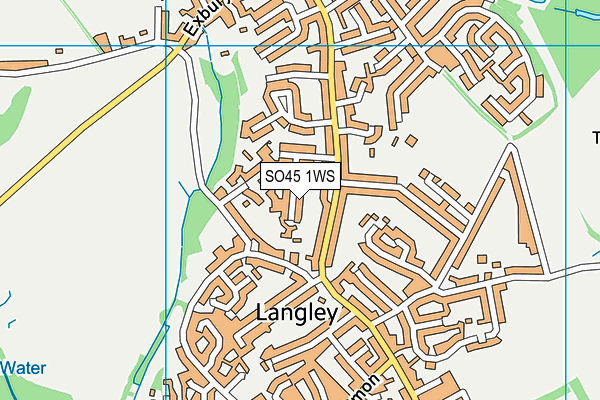 SO45 1WS map - OS VectorMap District (Ordnance Survey)