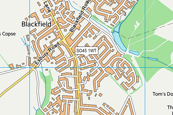 SO45 1WT map - OS VectorMap District (Ordnance Survey)