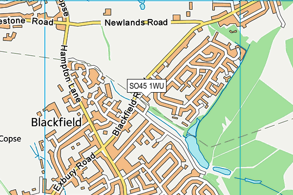 SO45 1WU map - OS VectorMap District (Ordnance Survey)