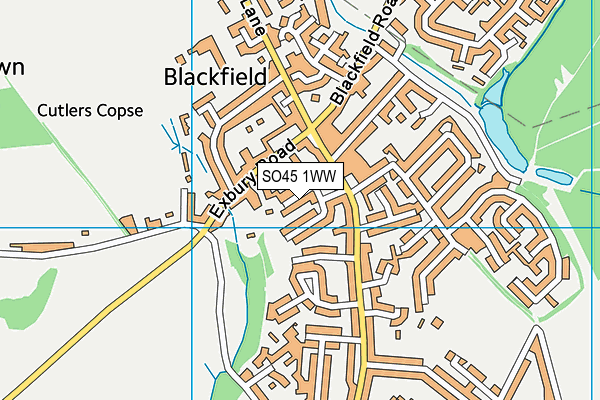 SO45 1WW map - OS VectorMap District (Ordnance Survey)