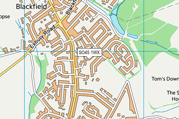 SO45 1WX map - OS VectorMap District (Ordnance Survey)