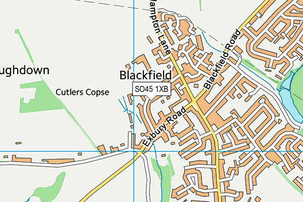 SO45 1XB map - OS VectorMap District (Ordnance Survey)