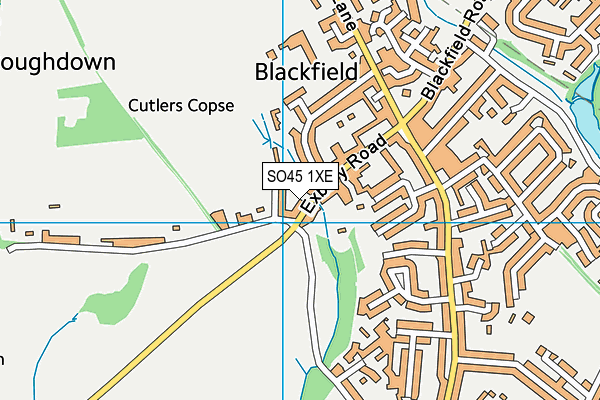 SO45 1XE map - OS VectorMap District (Ordnance Survey)