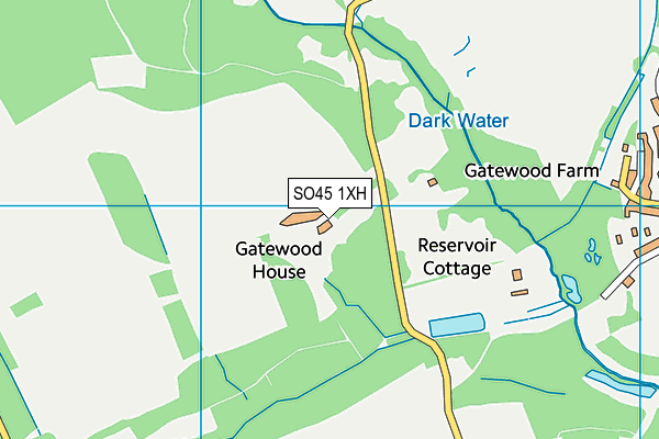 SO45 1XH map - OS VectorMap District (Ordnance Survey)