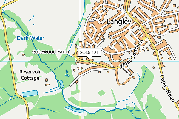 SO45 1XL map - OS VectorMap District (Ordnance Survey)