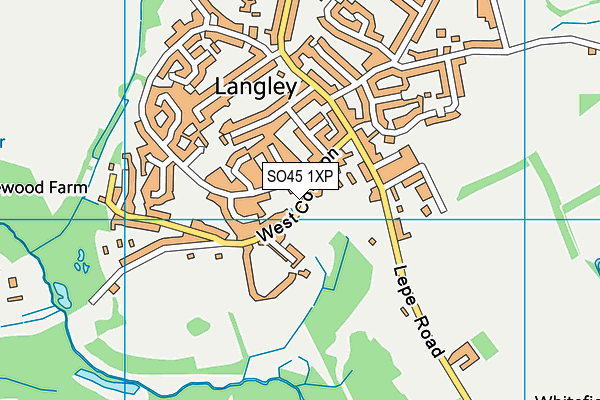 SO45 1XP map - OS VectorMap District (Ordnance Survey)