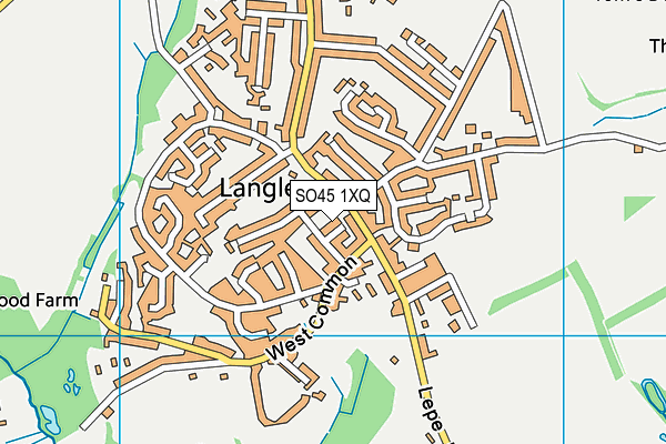 SO45 1XQ map - OS VectorMap District (Ordnance Survey)