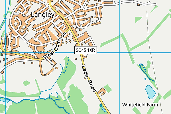 SO45 1XR map - OS VectorMap District (Ordnance Survey)