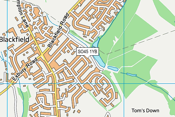 SO45 1YB map - OS VectorMap District (Ordnance Survey)