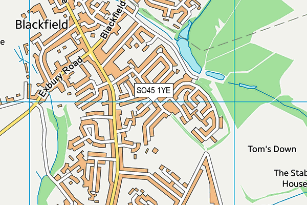 SO45 1YE map - OS VectorMap District (Ordnance Survey)