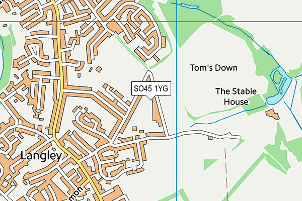 SO45 1YG map - OS VectorMap District (Ordnance Survey)