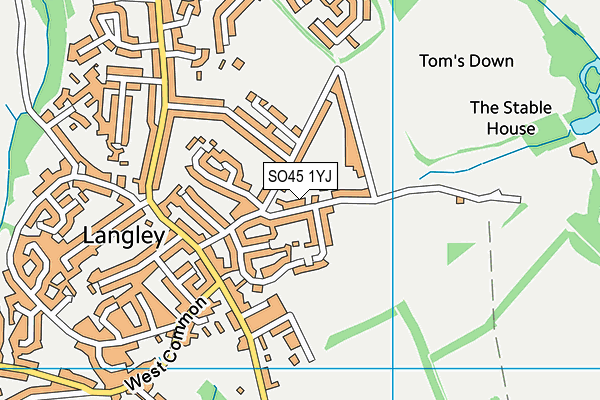 SO45 1YJ map - OS VectorMap District (Ordnance Survey)